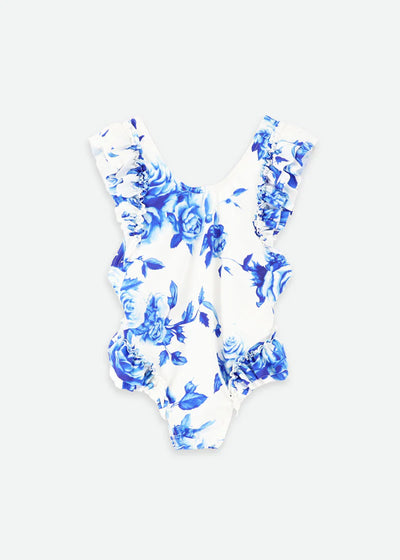 Angels Face Swimsuit Blue Flower