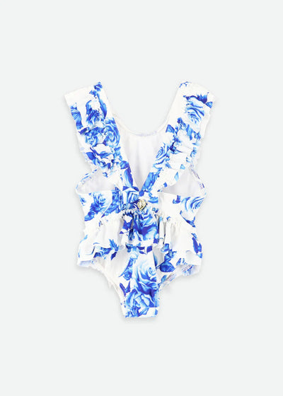 Angels Face Swimsuit Blue Flower