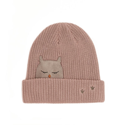 Little Who - Beanie Rose Quartz Feinstrick Kids in Feinstrick