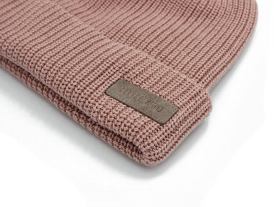 Little Who - Beanie Rose Quartz Feinstrick Kids in Feinstrick