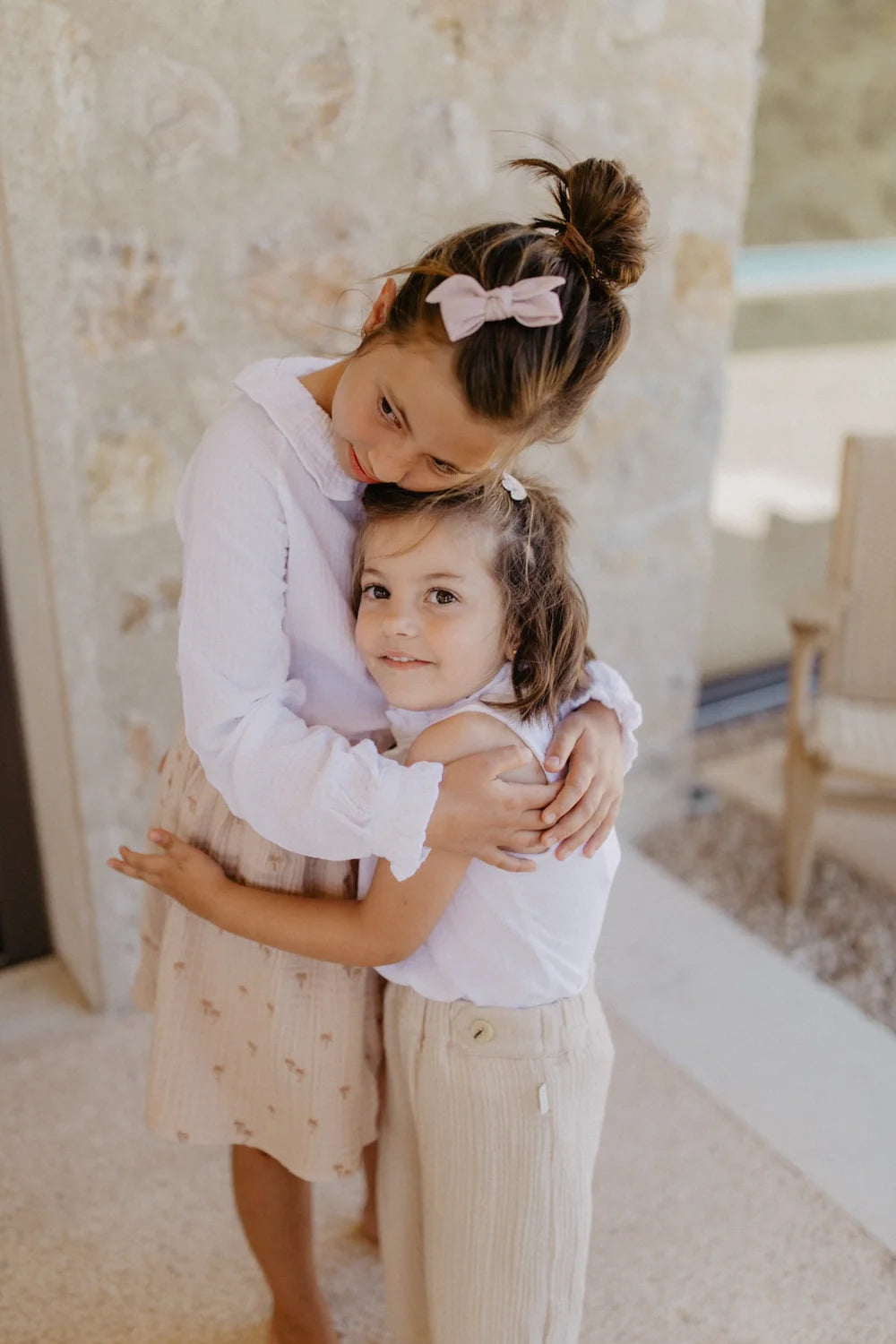 Leevje - MUSSELINBLUSE MIT KRAGEN