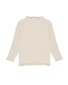 Leevje - LONGSLEEVE 'LIGHT BEIGE' MIT HOHEM KRAGEN