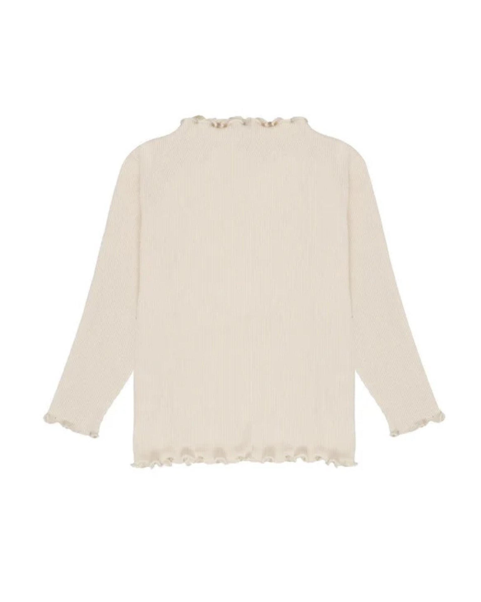 Leevje - LONGSLEEVE 'LIGHT BEIGE' MIT HOHEM KRAGEN