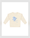 Leevje - OVERSIZED SWEATSHIRT 'PEACE, LOVE & JOY' MIT RÜSCHENDETAILS