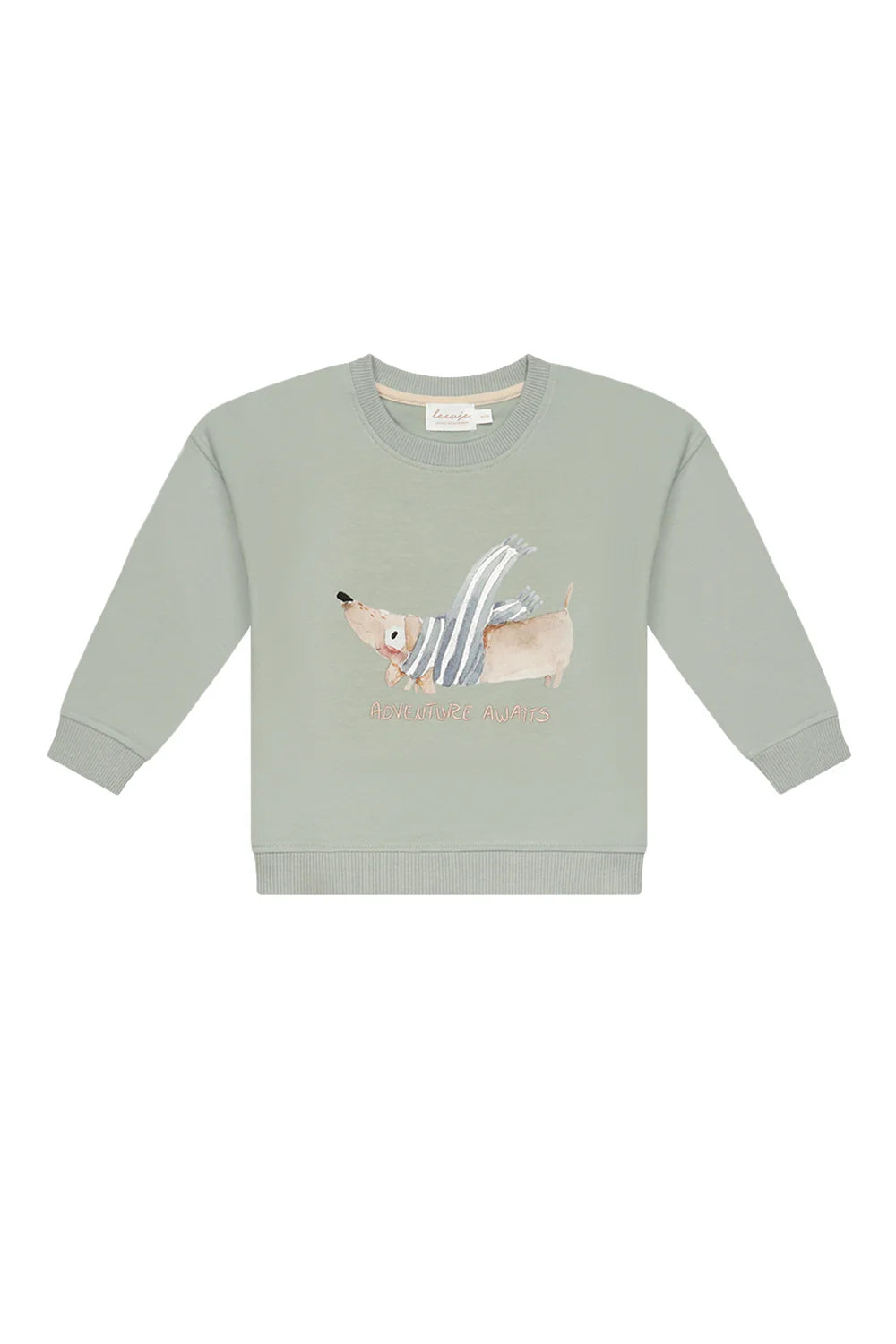 Leevje - UNISEX OVERSIZED SWEATSHIRT DACKEL 'ADVENTURE AWAITS'