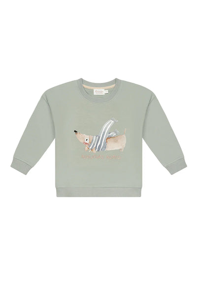 Leevje - UNISEX OVERSIZED SWEATSHIRT DACKEL 'ADVENTURE AWAITS'