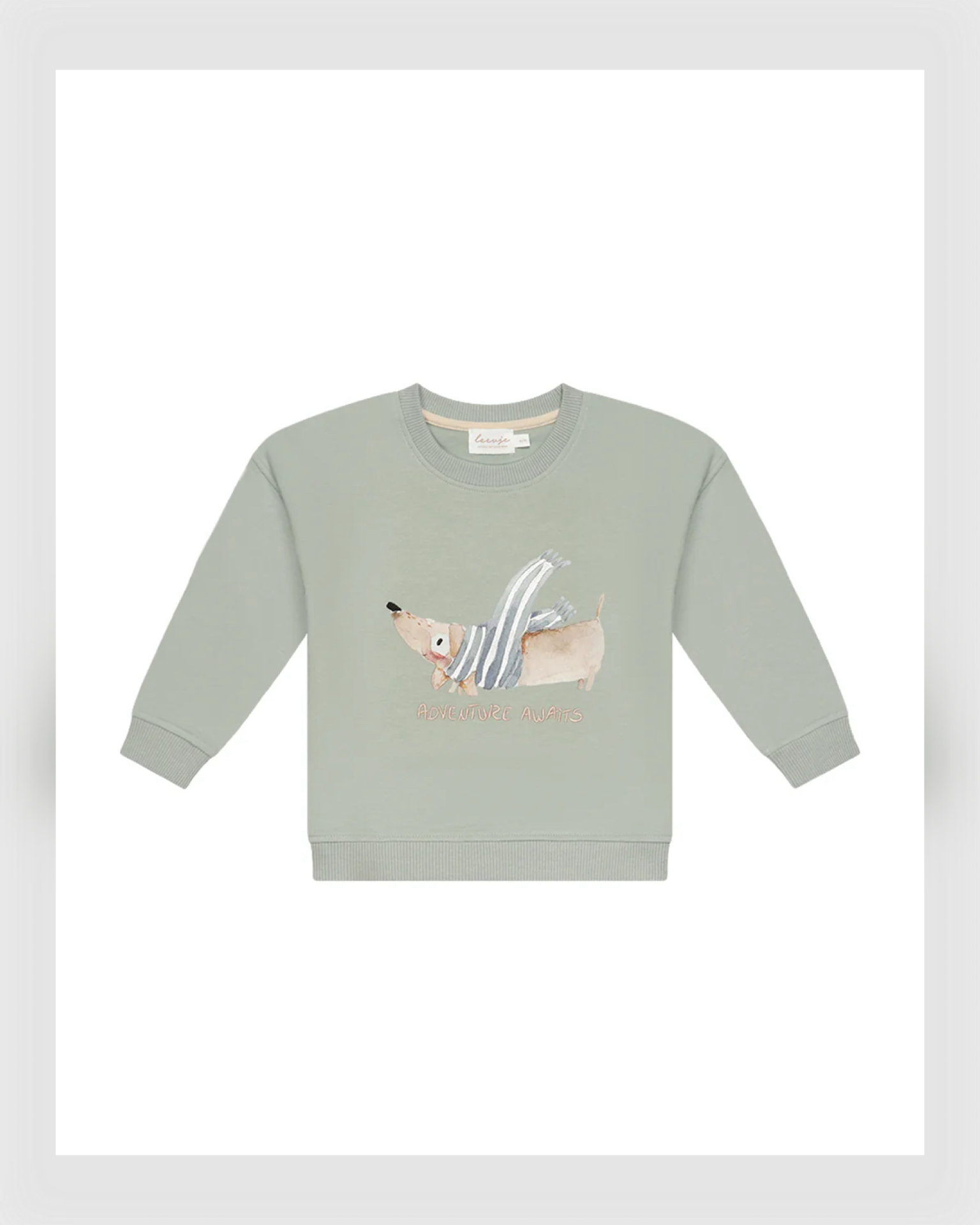 Leevje - UNISEX OVERSIZED SWEATSHIRT DACKEL 'ADVENTURE AWAITS'