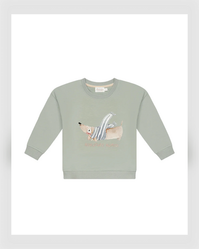 Leevje - UNISEX OVERSIZED SWEATSHIRT DACKEL 'ADVENTURE AWAITS'