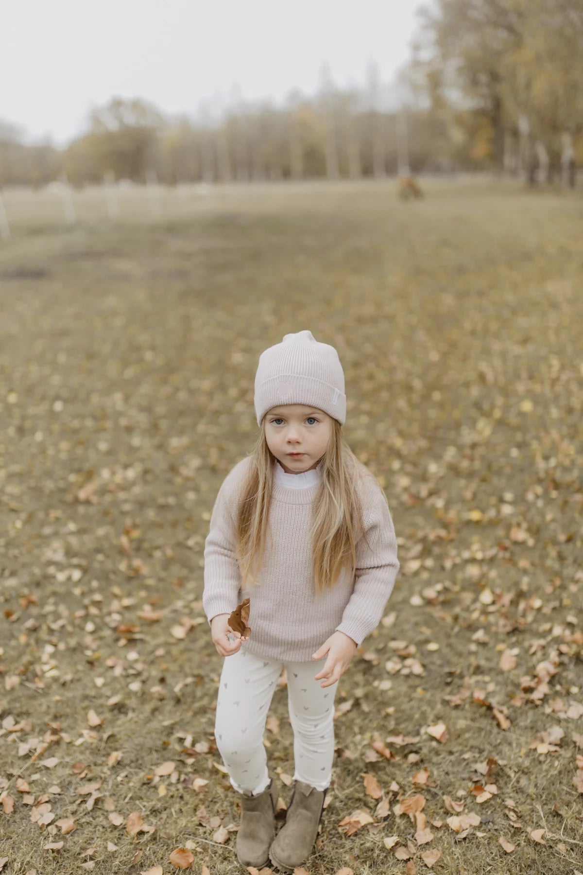 Leevje - LEGGINGS 'HEARTS' MIT SCHLEIFE AUS BIO-BAUMWOLLE