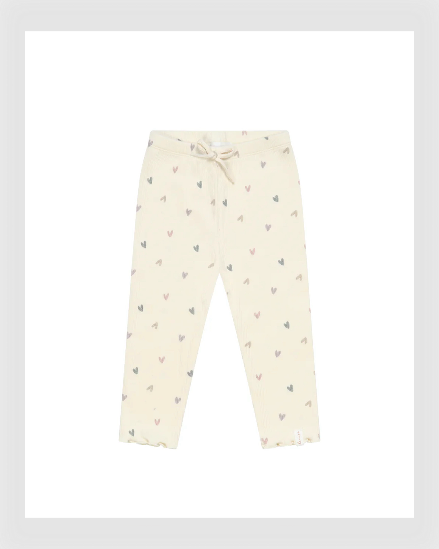 Leevje - LEGGINGS 'HEARTS' MIT SCHLEIFE AUS BIO-BAUMWOLLE