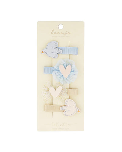 Leevje - HAARSPANGEN 'BIRD & HEART CLIPS'