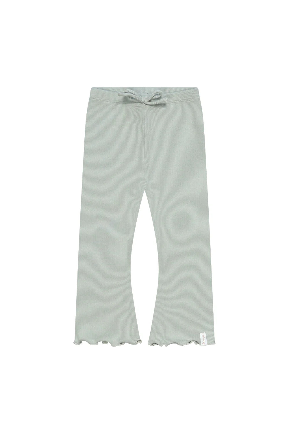 Leevje - SCHLAG-LEGGINGS 'SOFT GREEN' MIT SCHLEIFE AUS BIO-BAUMWOLLE