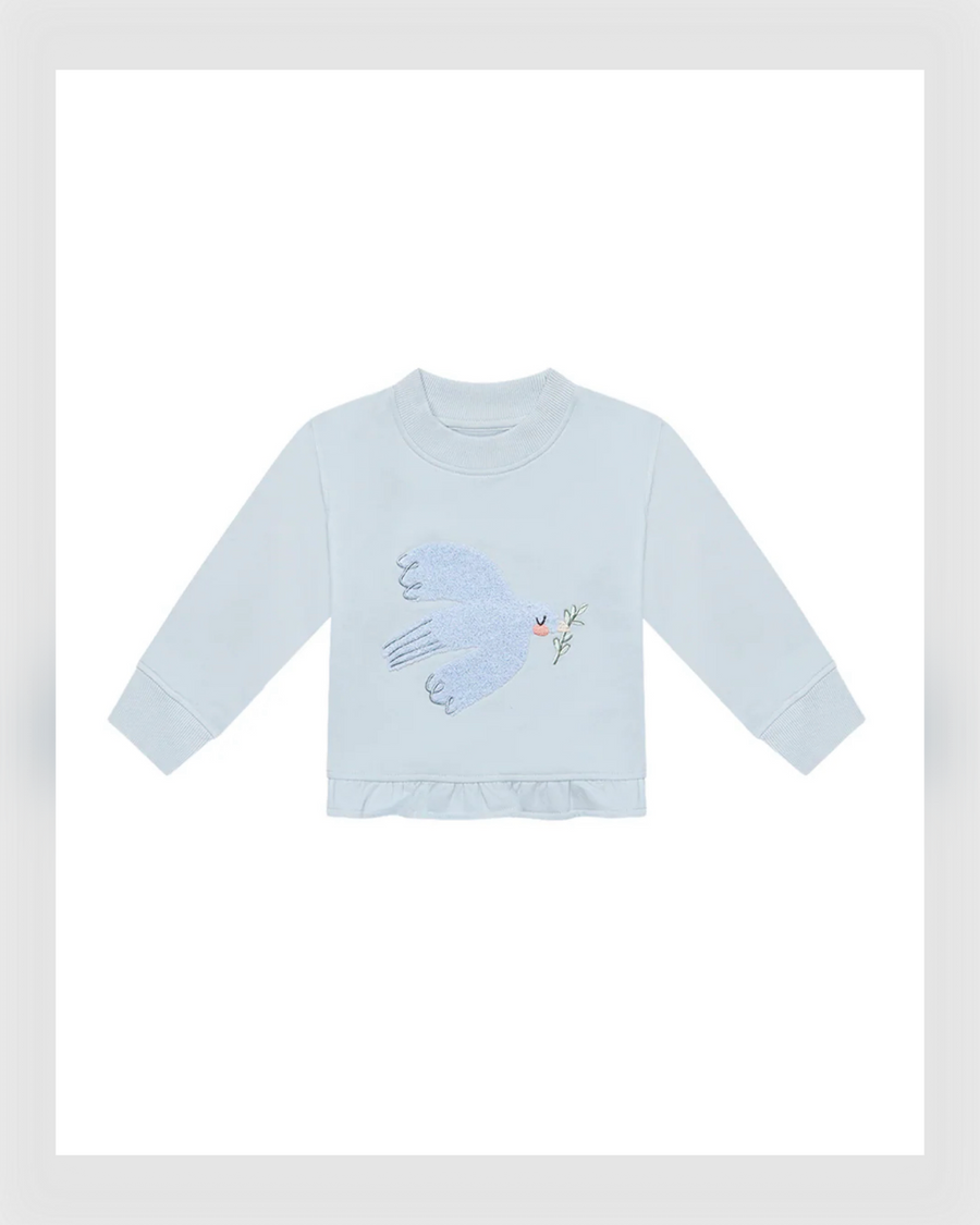 Leevje - SCHLAG-LEGGINGS 'SOFT GREEN' MIT SCHLEIFE AUS BIO-BAUMWOLLE