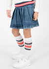 BlueEffect Girls Pleated Jean Skirt