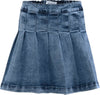 BlueEffect Girls Pleated Jean Skirt