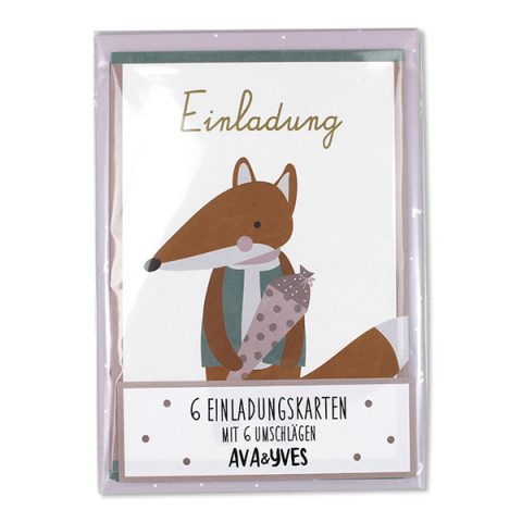 Ava & Yves Einladungskarten - Endlich Schulkind