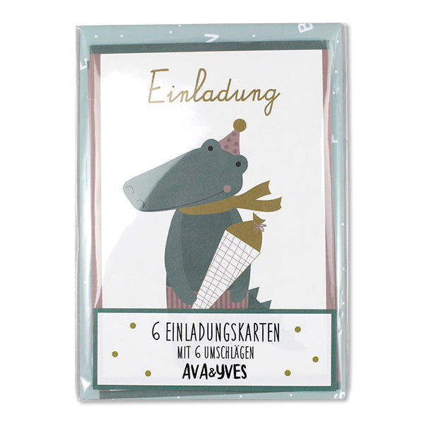 Ava & Yves Einladungskarten - Endlich Schulkind