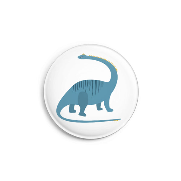 Ava & Yves Button Dino blau matt