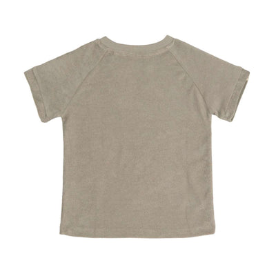 Lässig Frottee T-Shirt Kinder - Oliv