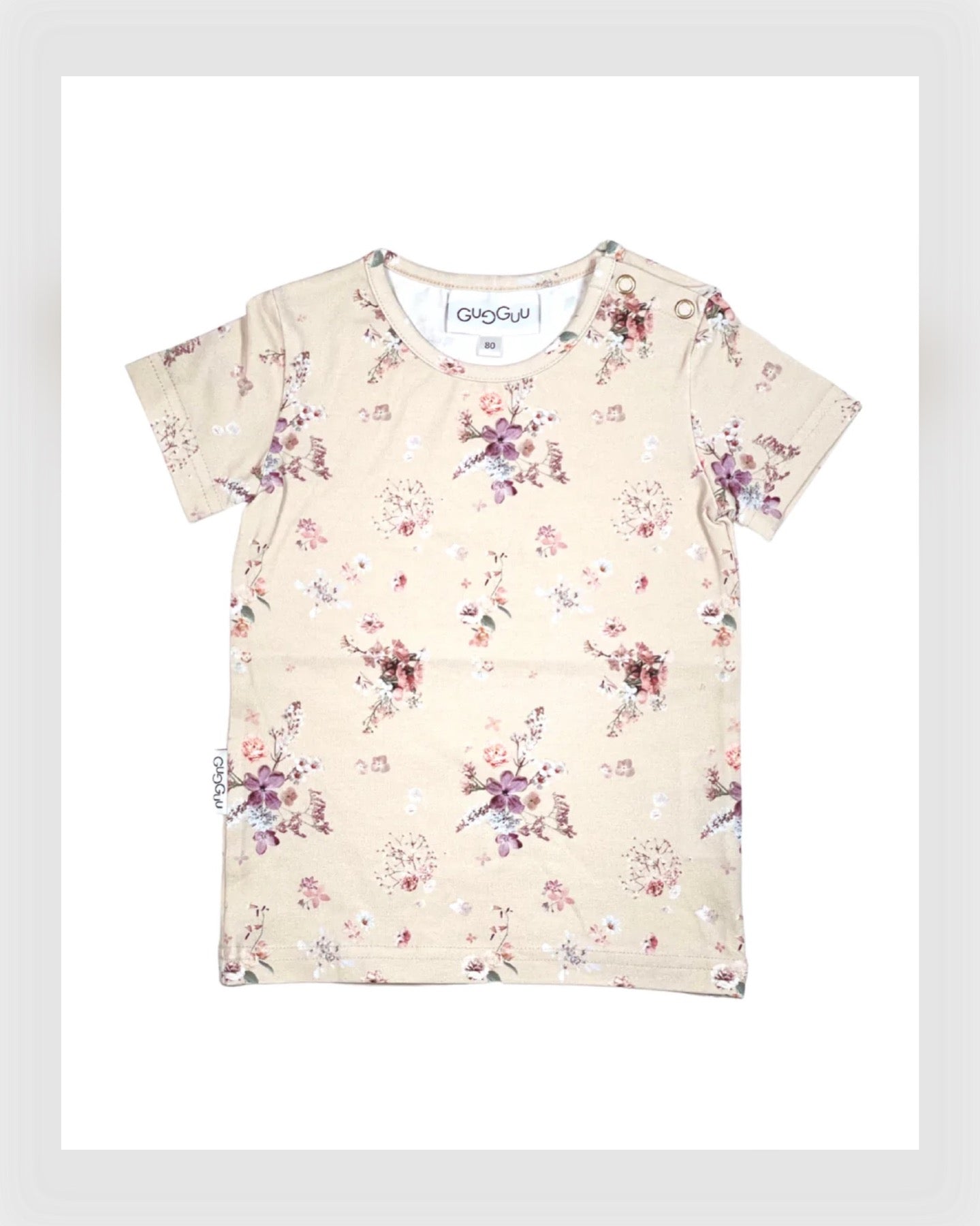 Gugguu T-Shirt Tiny Flowers Creme