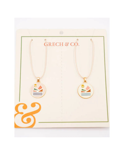 Grech & Co. – Halskette Emaille, 2er-Set, “Landscape“