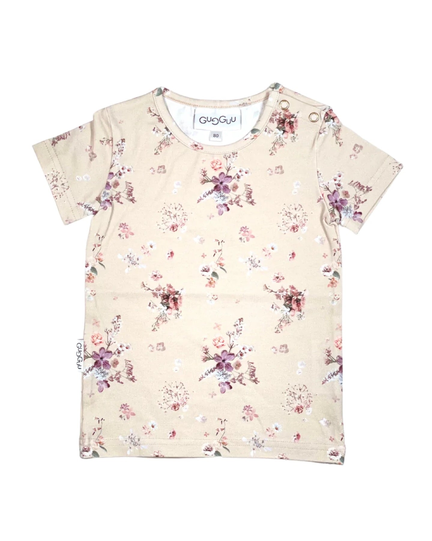 Gugguu T-Shirt Tiny Flowers Creme